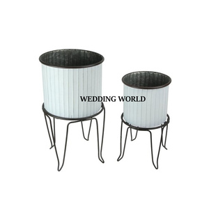 Wholesale Set of Two Luxury <b>Garden</b> Planter Customized Fancy New Metal Planter for Home Use - Product Image 2
