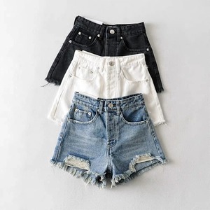 Top qualité été jean Shorts pour femmes 2025 personnaliser nouveau lavé femmes Shorts Design classique en détresse Denim Shorts - Product Image 4