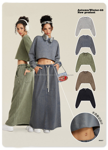 380GSM Heavyweight Custom Hot Girl Crop Top Hoodie High Quality Streetwear Sweatshirts Pullover Cropped Oversize Hoodie - Product Image 4