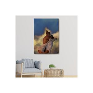 Età seri01 coppia che bacia, bianca, donna Sexy in abito, pittura murale-6102