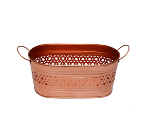 Juego directo de fábrica de 2 cubos cuadrados de hierro de diseño martillado antiguo negro con asas Material de metal - Product Image 2