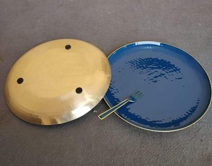 Stainless Steel Shiny Polish <b>Acorn</b> Food Tray <b>Decorative</b> Hot Vintage Classic Indian Handmade Perforated Trays Food Grade Trays - Product Image 3