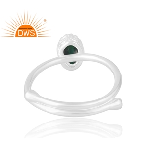 Hot Selling 925 Sterling Silver Natural <b>Malachite</b> Gemstone Ring Custom Jewelry For Women Gift For Her - Product Image 2