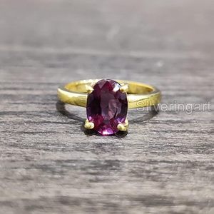 Anillo de Mujer con Piedra Preciosa de Alejandrita Natural, Piedra de Nacimiento de Junio, Regalo de Boda, Navidad, Anillo Apilable, Joyería, Anillo de Plata de Ley 925 - Product Image 5