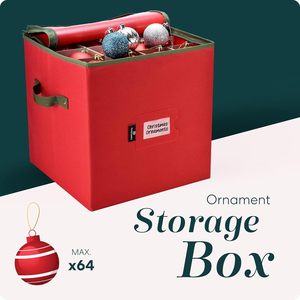 Bolsa de Almacenamiento para Adornos Navideños Grande, con Capacidad para hasta 64 Adornos, Diseño Multifuncional con Divisores Ajustables, Cierre de Cremallera y Asas Dobles - Product Image 4
