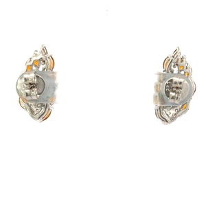 ต่างหูเงินแท้ชุบโรเดียมประดับพลอยซิทรินแท้ งานแฮนด์เมดคุณภาพสูง สำหรับงานแต่งงานและเป็นของขวัญสำหรับผู้หญิง - Product Image 6