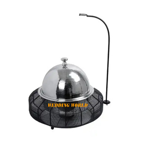 Calentador de Comida de Metal de Primera Calidad, Cazuela Hecha a Mano, Calentador de Comida de Metal de Diseño Clásico y Elegante - Product Image 4