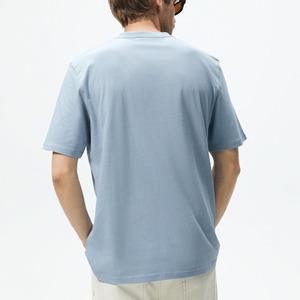 Venta al por mayor 260gsm camisetas de peso pesado para hombres microfibra algodón hombro caído talla grande con manga corta 100% algodón - Product Image 3