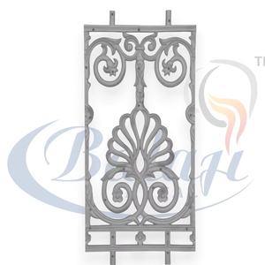 Grilles de balcon modernes en fonte de fer et aluminium moulées au sable, surface super sablée, antirouille, panneaux décoratifs pour appartements - Product Image 1