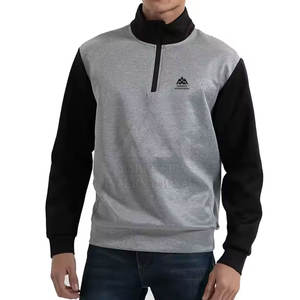 Venta al por mayor precio bajo hombres media cremallera sudadera hecha a medida hombres media cremallera sudadera cuello redondo hombres sudadera para la venta - Product Image 3