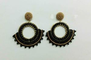 Green Coloured Glass Seed Beaded Earring in Also in Assorted Colors and Patterns Ideal for <b>Fashion</b> <b>Accessory</b> Stores for Resale - Product Image 4