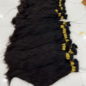 Grado a Virgen Extensiones de cabello de donante vietnamita Raw Natural Black One Donor Straight 100g Bulk Venta al por mayor Cabello humano - Product Image 4