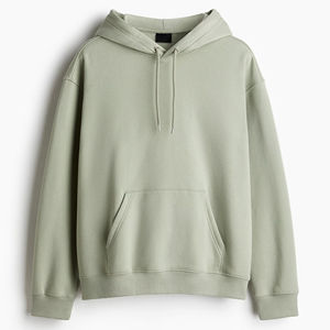 Sudaderas con capucha de felpa francesa en blanco personalizadas de alta calidad para hombres, ropa de calle, sudaderas con hombros caídos de gran tamaño para hombres - Product Image 1