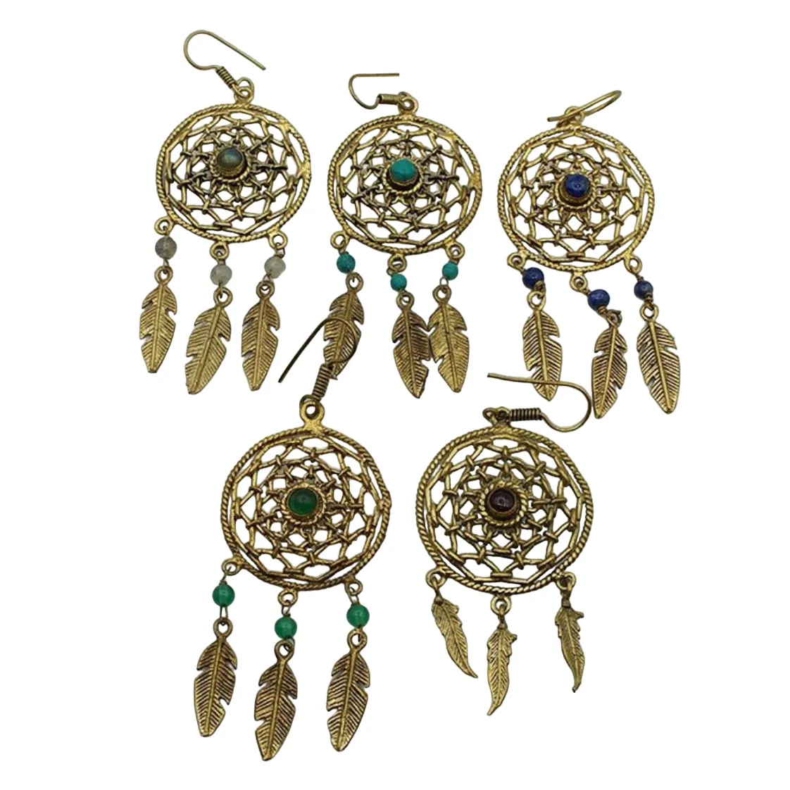 High quality handmade earrings with feathers for women beautiful fashionable big earrings handmade jewelry