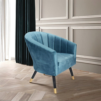 Canapé simple moderne en daim bleu pour salon intérieur chambre à coucher et école prix de gros chaise de loisirs mobilier de maison