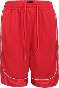 Short de basket-ball de fitness en nylon personnalisé pour hommes, double couche à séchage rapide, poche en maille avec logo, motif uni, sueur de taille XS - Product Image 2