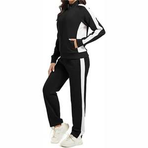 ชุดวอร์มมีฮู้ดสำหรับผู้หญิงไซส์ใหญ่ 2 ชิ้น ฤดูหนาว 2026 ออกแบบเองได้ เสื้อฮู้ดเอวสูง กางเกงขาบาน ขายส่งเสื้อผ้า - Product Image 4