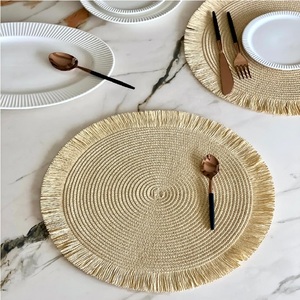 Décoration de table à manger tressée à la main de conception simple napperon en rotin de meilleure qualité napperon de concepteur de vin de café avec des coussinets - Product Image 6