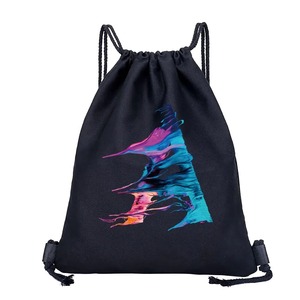 Mochila con cordón para hombres y mujeres, bolsa de nailon portátil impresa para deportes de playa y viajes, suministro de regalo para niños - Product Image 1