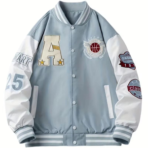 Veste en duvet en laine Letterman University de haute qualité sur mesure grande taille prix de gros avec logo veste pour hommes - Product Image 1