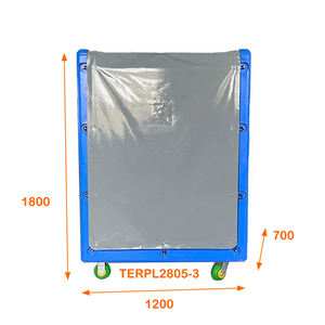 Chariot de blanchisserie commercial en plastique 1300L avec roues Chariots à main Chariots <span class=keywords><strong>Cargo</strong></span> & Équipement de stockage - Product Image 4