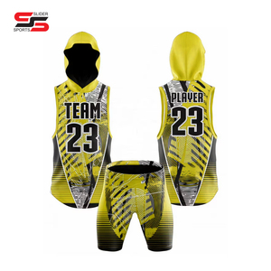 Maillots de football personnalisés 7v7 à capuche compressifs pour adultes, grande taille, respirants, séchage rapide, ensembles d'uniformes d'équipe pour l'été - Product Image 3