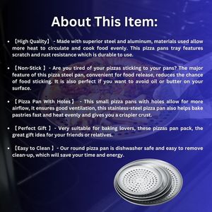 ถาดอบพิซซ่าอลูมิเนียมตาข่ายสแตนเลสแบบใช้แล้วทิ้งตาข่ายทำจากสเตนเลสตาข่ายทำบาร์บีคิวออกแบบโลโก้ได้ตามต้องการ - Product Image 2