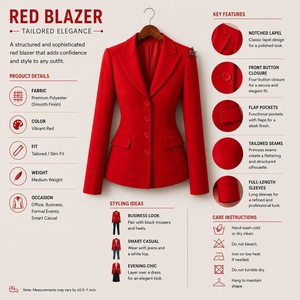 Blazer ajusté pour femme avec logo de sororité personnalisé, col à revers et poches avant - Product Image 6