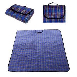 Small Checked outdoor travel waterproof picnic blanket 100% Organic Cotton GOTS Certificate wholesale Price from Indian Exporter