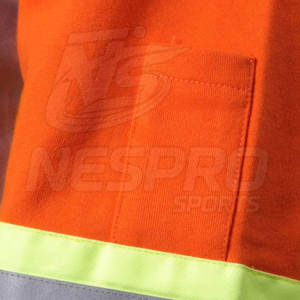 Chaqueta de seguridad de poliéster transpirable de alta calidad y alta visibilidad con diseño personalizado y servicio OEM - Product Image 5