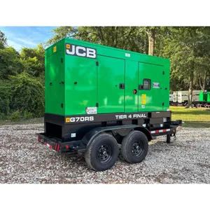 Groupe électrogène diesel industriel de 56 kW avec sélecteur de tension, remorquable, pour alimentation de secours commerciale - Product Image 1