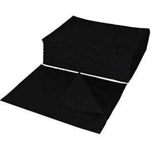 Serviettes jetables personnalisées de haute qualité en forme de rectangle noir Style uni pour salon à domicile hôtel spa utilisation-prix d'usine en gros - Product Image 5