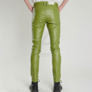 Pantalones de cuero lavados para hombre, ligeros y de alta calidad de Alexandria Industries, los más vendidos, para venta en línea, ropa informal, pantalones de hombre de primera calidad. - Product Image 2