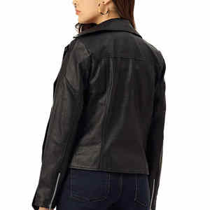 2025 nueva ropa de calle, chaqueta de cuero de lona transpirable para mujer, diseño personalizable cálido para invierno - Product Image 2