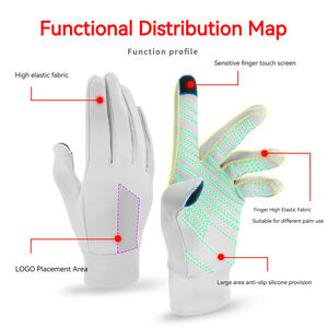 Gants de conduite en cuir de qualité supérieure pour hommes écran tactile compatible avec les trous d'aération vélo moto - Product Image 4