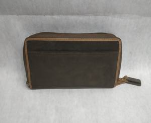 Portefeuille-pochette pour femme en cuir nubuck suédé, toucher velours fin, organisateur de voyage, plusieurs compartiments, bracelet, fabrication directe en Inde, long - Product Image 2