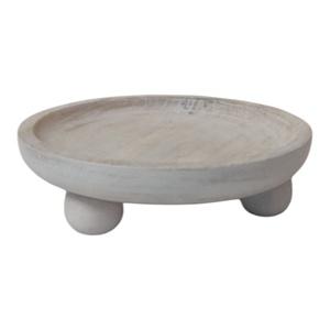 Ensemble de 3 contremarches rondes en bois de manguier de luxe sculptées à la main pour la cuisine, vente en gros - Product Image 4