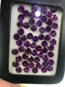 Meilleure qualité grenat violet pierres précieuses en vrac brillant rond étalonnage facettes cristal de guérison morceaux en vrac produit - Product Image 2