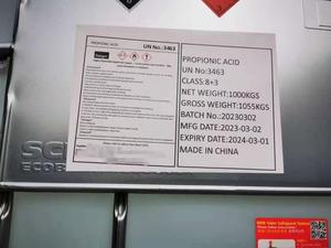 Solvente orgánico común Venta caliente Pureza 99.5% Ácido propanoico CAS NO 79-09-4 - Product Image 2