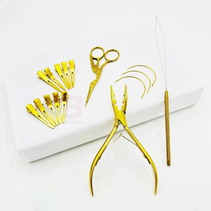 ชุดเครื่องมือต่อผมคุณภาพสูง กันน้ำ ใช้ได้กับไมโครลิงค์ สำหรับช่างทำผม ประกอบด้วยคีมและเข็มสแตนเลส - Product Image 5