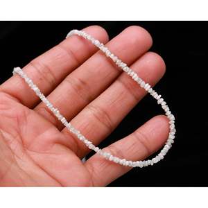 Collier unisexe en argent sterling 925 de 16 pouces avec diamants bruts blancs de 2-3 mm pour un usage quotidien - Product Image 2