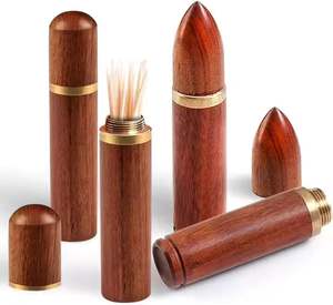 2025 producto de venta superior Soporte para palillos de dientes casa creativa de madera automático hogar restaurante Hotel palillo de dientes soporte para palillos - Product Image 2