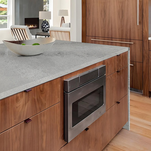 แผ่นควอตซ์สีเทาทนต่อรอยขีดข่วนทนทานรูปแบบขนาดใหญ่20มม. เคาน์เตอร์แบบพรีเมี่ยมท็อปร้านอาหารโรงแรมบ้าน - Product Image 2