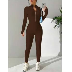 Conjunto de 2 Piezas de Ropa Deportiva Elástica para Mujer, Conjunto de Pantalones de Yoga de Punto Acanalado, Trajes de Pantalones Deportivos de Punto para Mujer - Product Image 3