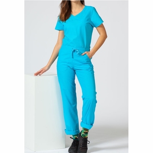 Ensembles d'uniformes de gommage col montant manches courtes femmes infirmière uniforme ensemble élastique séchage rapide vêtements chirurgicaux - Product Image 2