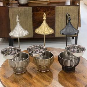 Top vente SilverRound nouveauté chauffe-plats casserole marmite chauffe-plats fabriqué en acier inoxydable métal pour Buffet Surving - Product Image 6