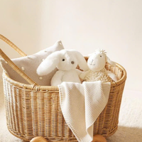 Poupée en rotin en osier Poussette Landau fait à la main pour enfants Faire semblant de jouer et accessoires photo Cadeau
