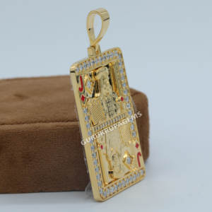 Tendance Nouvelle Arrivée Hommes Élégant 14 kt Or Jaune Moissanite Pendentif Diamant avec Avancée VVS Clarté Diamant pour Hommes - Product Image 3