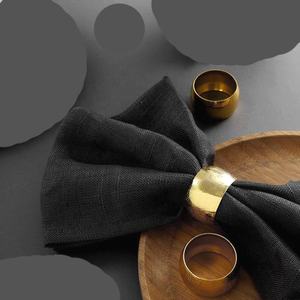 Bracelets simples en acier inoxydable plaqué or design haut de gamme décorations de Banquet de mariage anneau de serviette anneau de serviette de haute qualité - Product Image 2