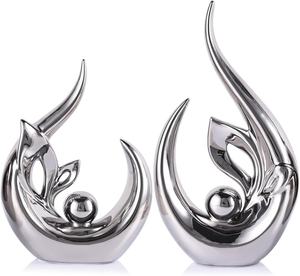 Yellow Color Metal Sculpture Contemporary Handcrafted Art for <b>Home</b> Office or <b>Garden</b> Decor Display - Product Image 4